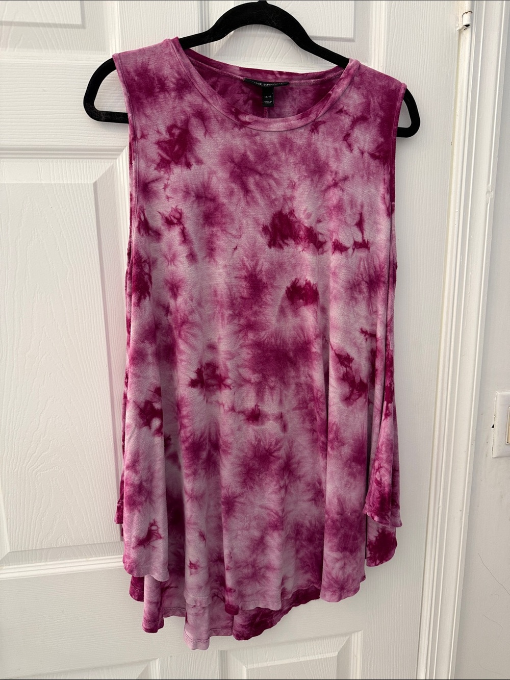 Lane Bryant Pink Tie-Dye Swing Tank